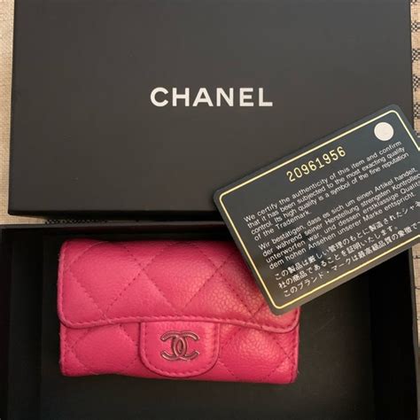 chanel six key holder|poshmark Chanel card holder.